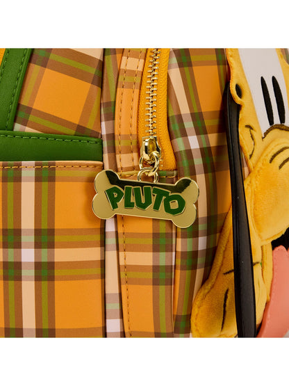 Loungefly x Disney Pluto 95th Anniversary Plaid Mini Backpack