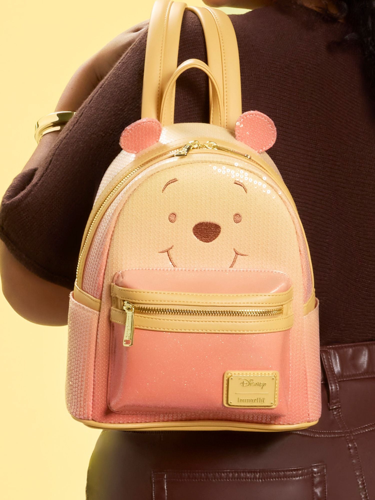 Loungefly x Disney Winnie the Pooh Sequin & Glitter Mini Backpack
