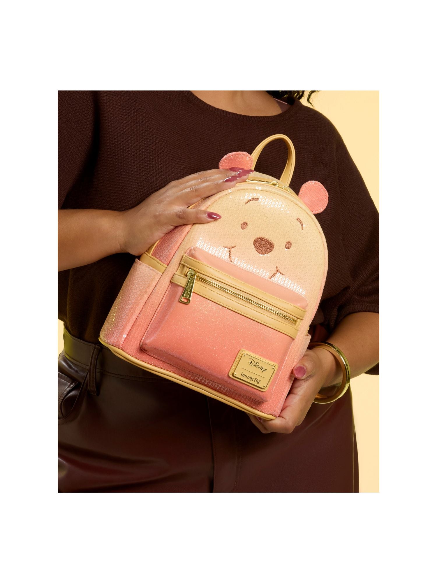 Loungefly x Disney Winnie the Pooh Sequin & Glitter Mini Backpack