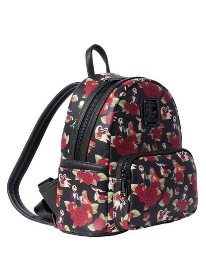 Loungefly x The Nightmare Before Christmas Skellington Floral Backpack & Wallet Set