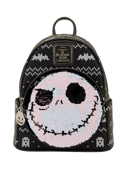 Loungefly x The Nightmare Before Christmas Jack Skellington Reversible Sequins Mini Backpack