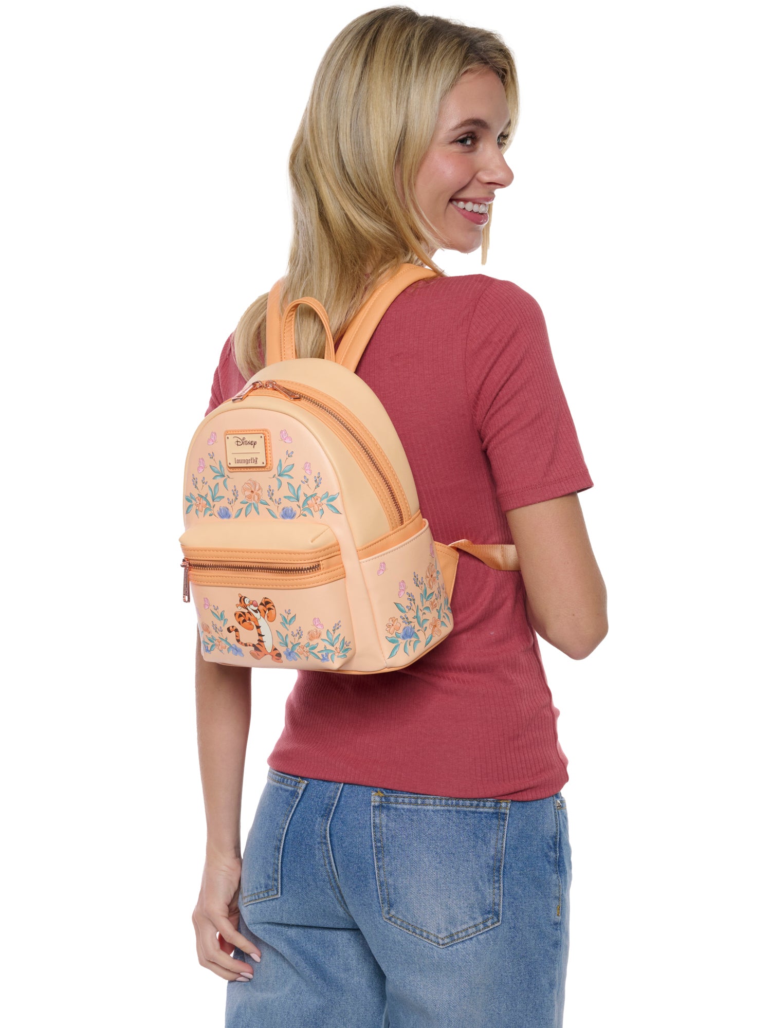 Loungefly x Disney Tigger Floral Mini Backpack Winnie the Pooh Orange