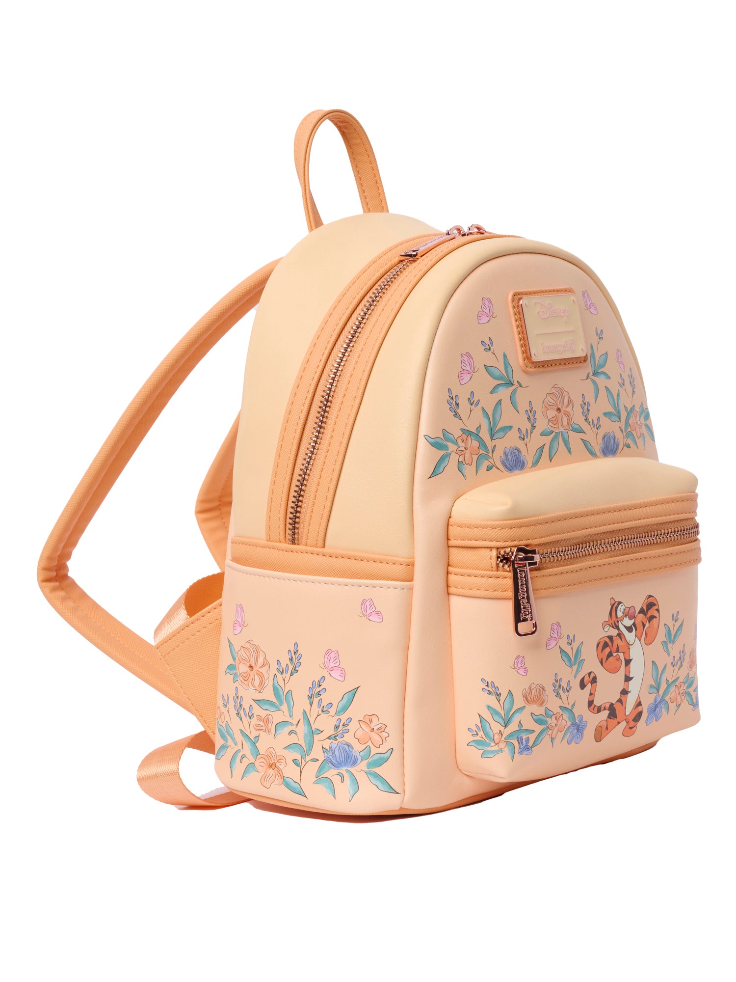 Loungefly x Disney Tigger Floral Mini Backpack Winnie the Pooh Orange – Open and Clothing