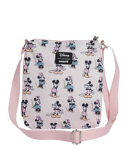 Loungefly x Disney Minnie and Mickey Mouse Passport Bag All-Over Pastel