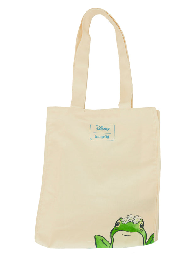 Loungefly x Disney Stitch w/ Frog & Ducks Springtime Canvas Tote Bag
