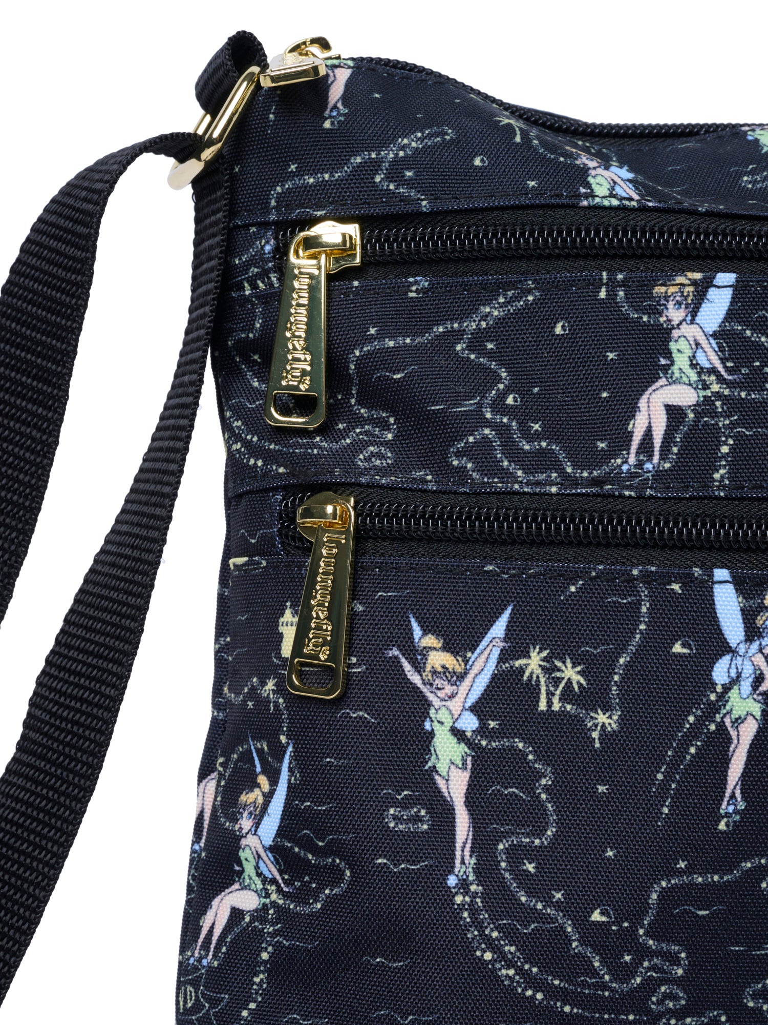 Loungefly x Disney Tinker Bell Neverland Map Crossbody Bag Nylon