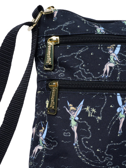 Loungefly x Disney Tinker Bell Neverland Map Crossbody Bag Nylon