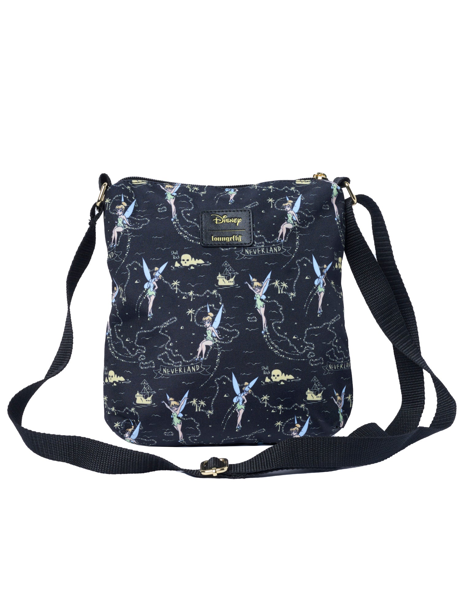 Loungefly x Disney Tinker Bell Neverland Map Crossbody Bag Nylon