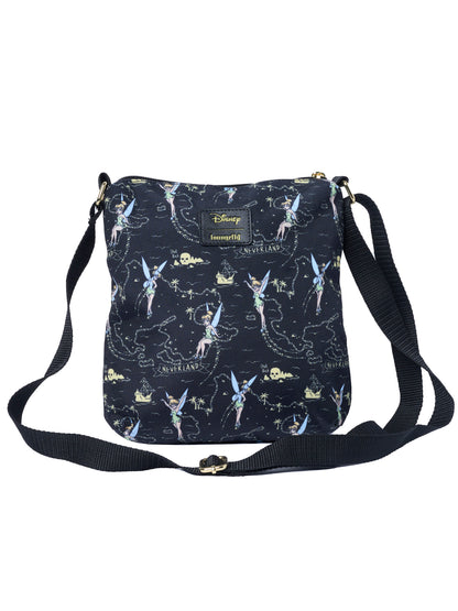 Loungefly x Disney Tinker Bell Neverland Map Crossbody Bag Nylon
