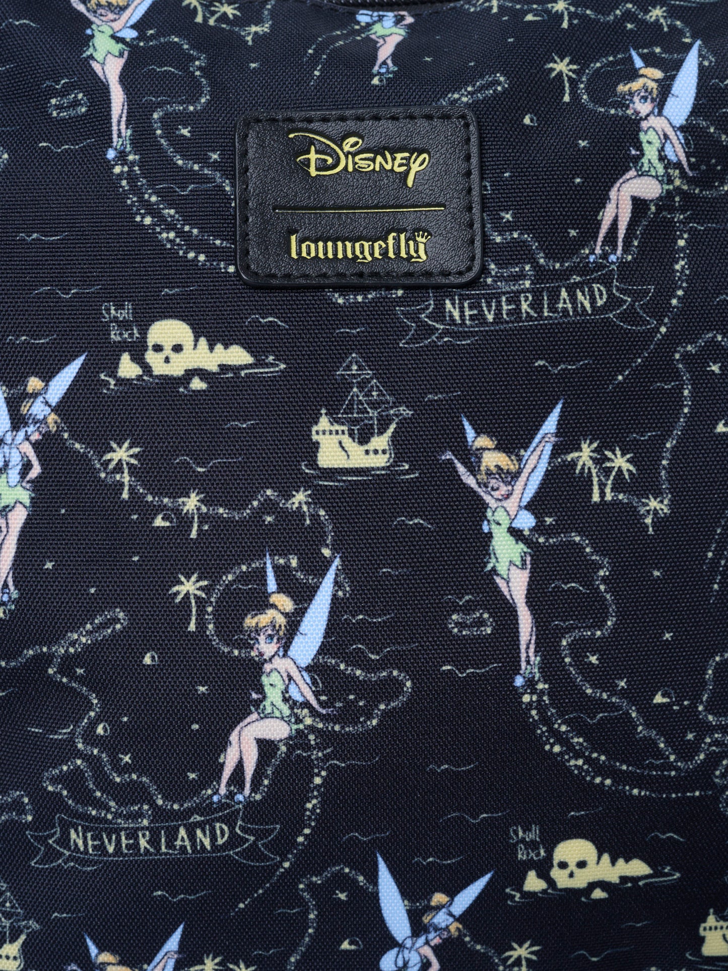 Loungefly x Disney Tinker Bell Neverland Map Crossbody Bag Nylon