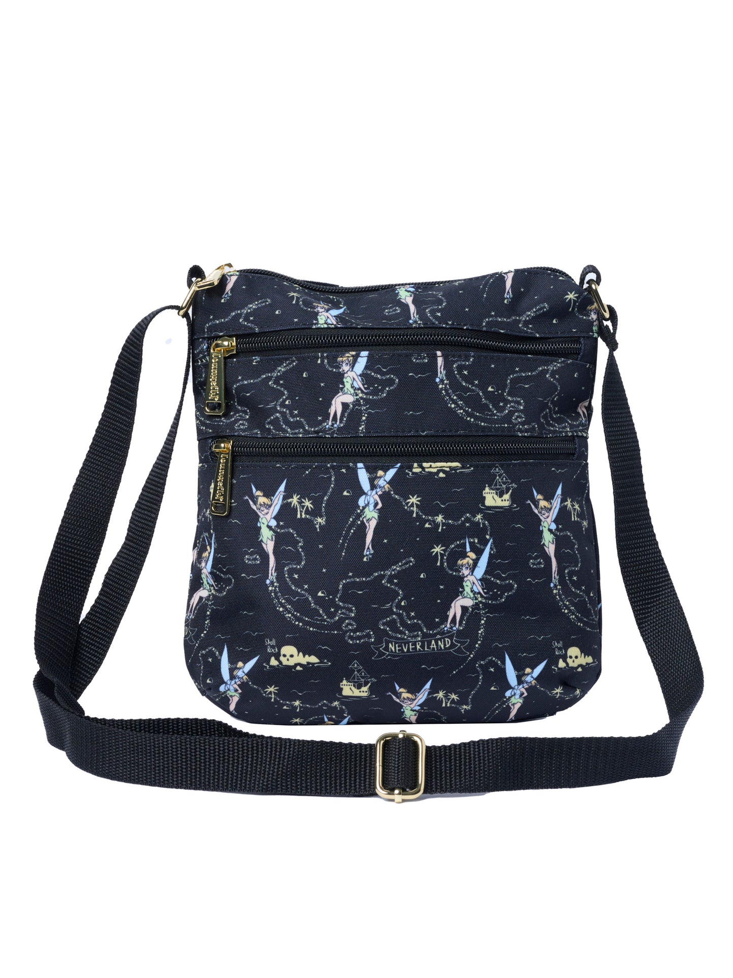 Loungefly x Disney Tinker Bell Neverland Map Crossbody Bag Nylon