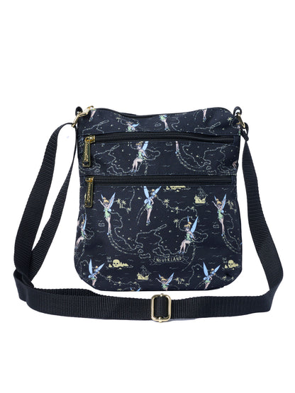 Loungefly x Disney Tinker Bell Neverland Map Crossbody Bag Nylon