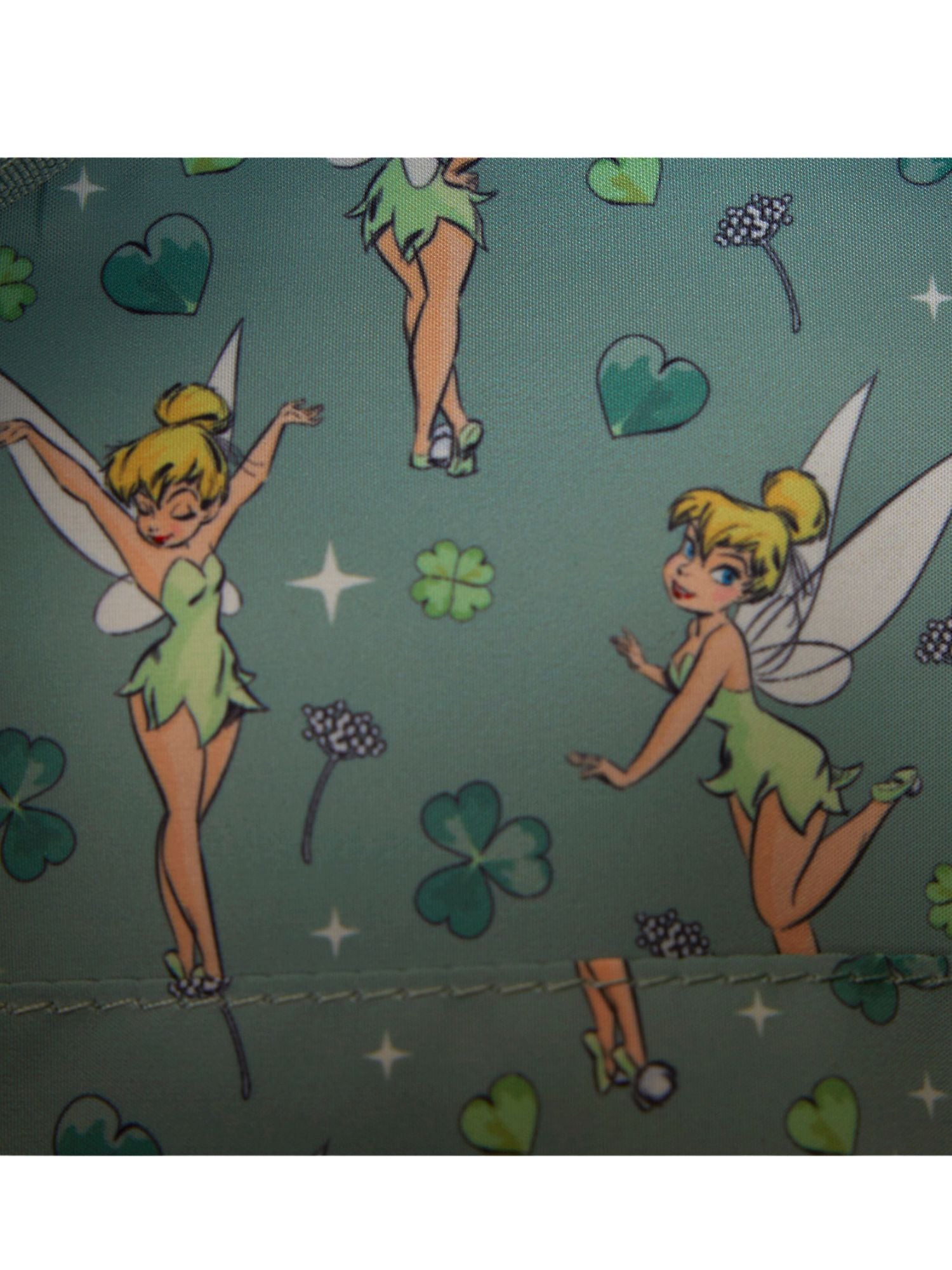 Loungefly x Disney Tinker Bell All-Over Print Tote Bag With Coin Bag Clovers