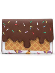 Loungefly x Disney Women's Ice Cream Cones Princesses Snap Flap Wallet