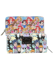 Loungefly x Disney Womens Villains Mini Backpack Handbag & Wallet Princess Set