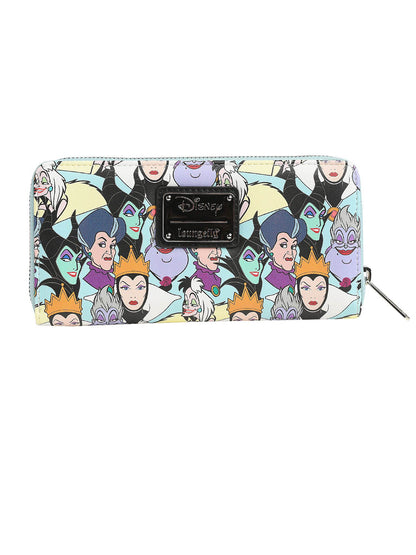 Loungefly x Disney Womens Villains Mini Backpack Handbag & Wallet Princess Set