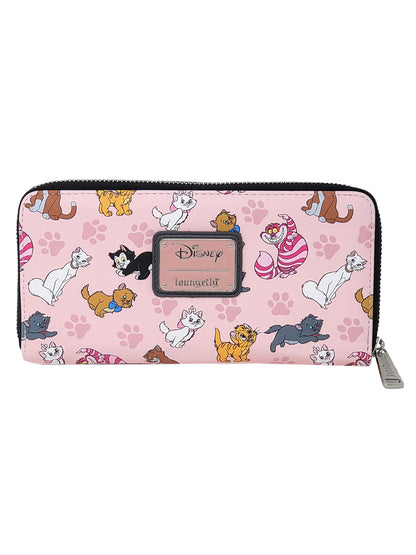 Loungefly x Disney Cats Women's Mini Backpack Handbag & Zip Around Wallet Set