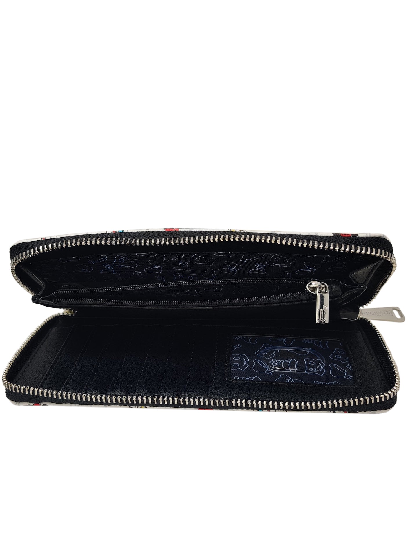 Loungefly x Disney Women's Mickey Minnie Donald Daisy Zip Around Clutch Wallet