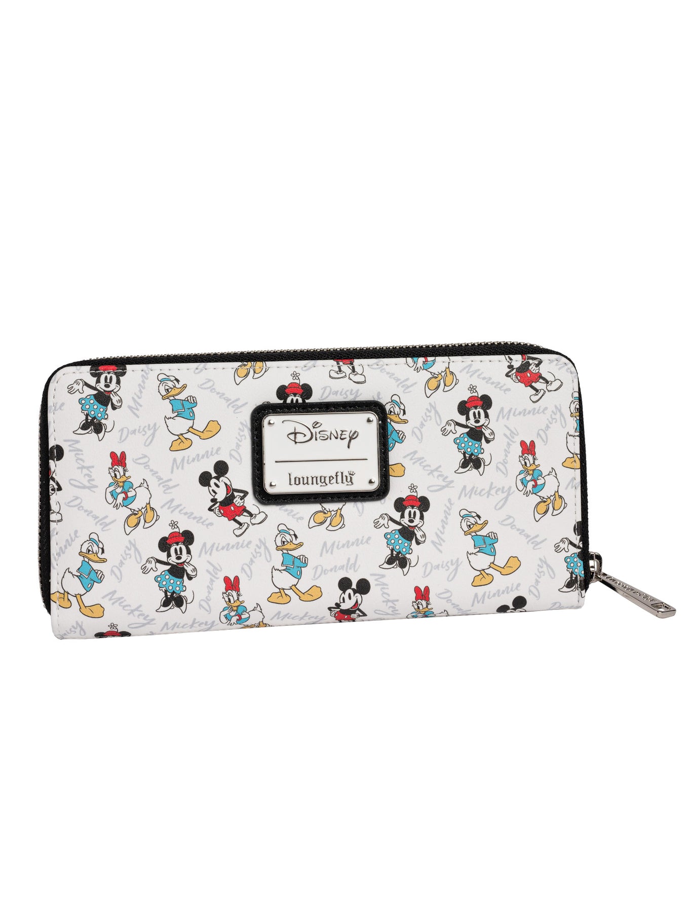 Loungefly x Disney Women's Mickey Minnie Donald Daisy Zip Around