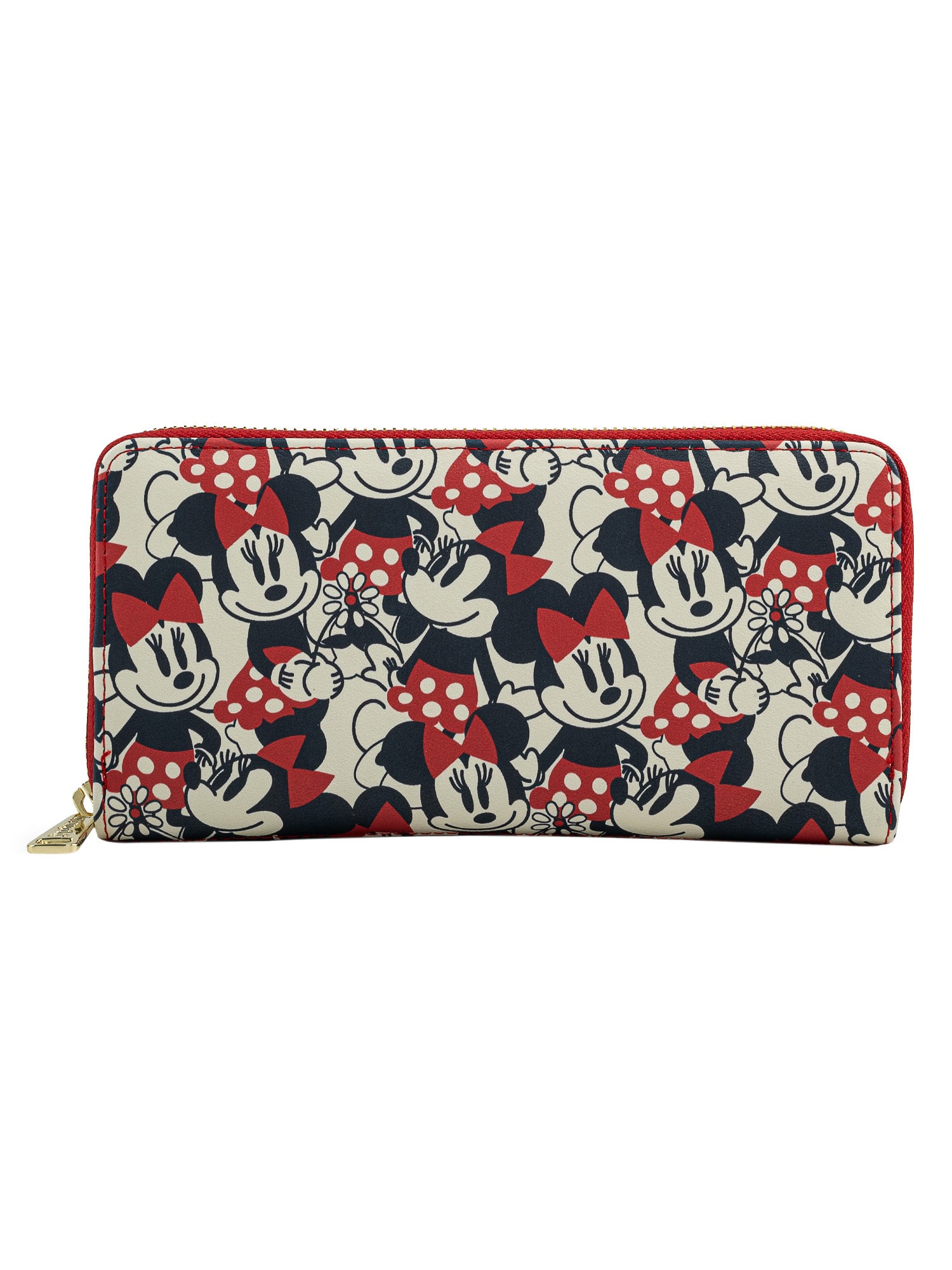 Loungefly x Disney Women's Mickey & Minnie Mouse Zip Around Wallet Navy