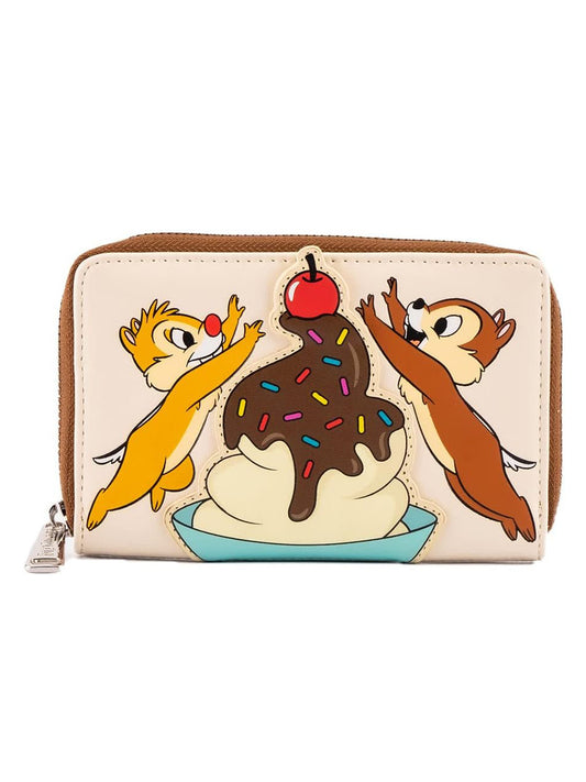 Loungefly x Disney Chip & Dale Cherry On Top Embroidered Zip Around Wallet