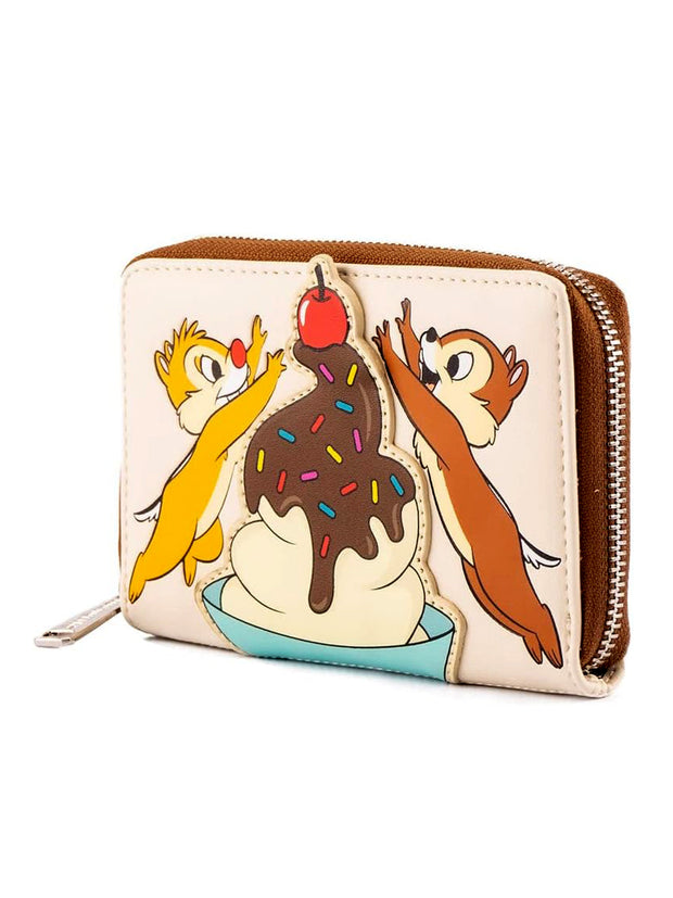 Loungefly x Disney Chip & Dale Cherry On Top Embroidered Zip Around Wallet