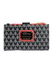 Loungefly x Disney Women's Mickey Mouse Icons Snap Flap Wallet Black Red