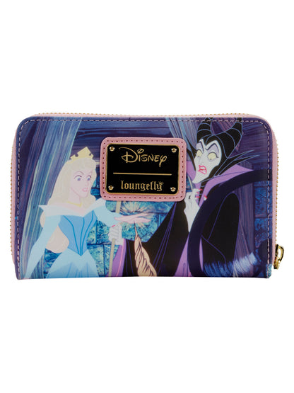 Loungefly x Disney Women's Zip Around Wallet Sleeping Beauty Aurora Maleficent