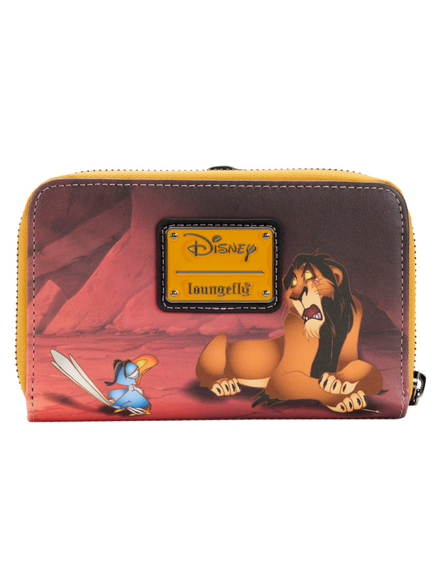 Loungefly x Disney Women's Zip Around Wallet Lion King Scar Simba Zazu