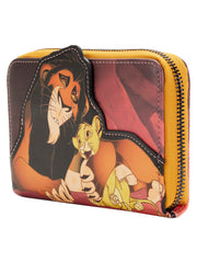 Loungefly x Disney Women's Zip Around Wallet Lion King Scar Simba Zazu