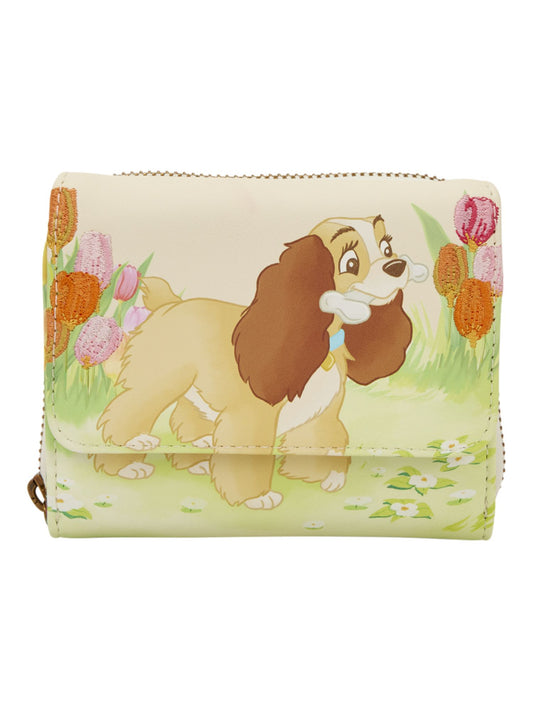 Loungefly x Disney Lady and the Tramp Pastel Tulip Trifold Wallet