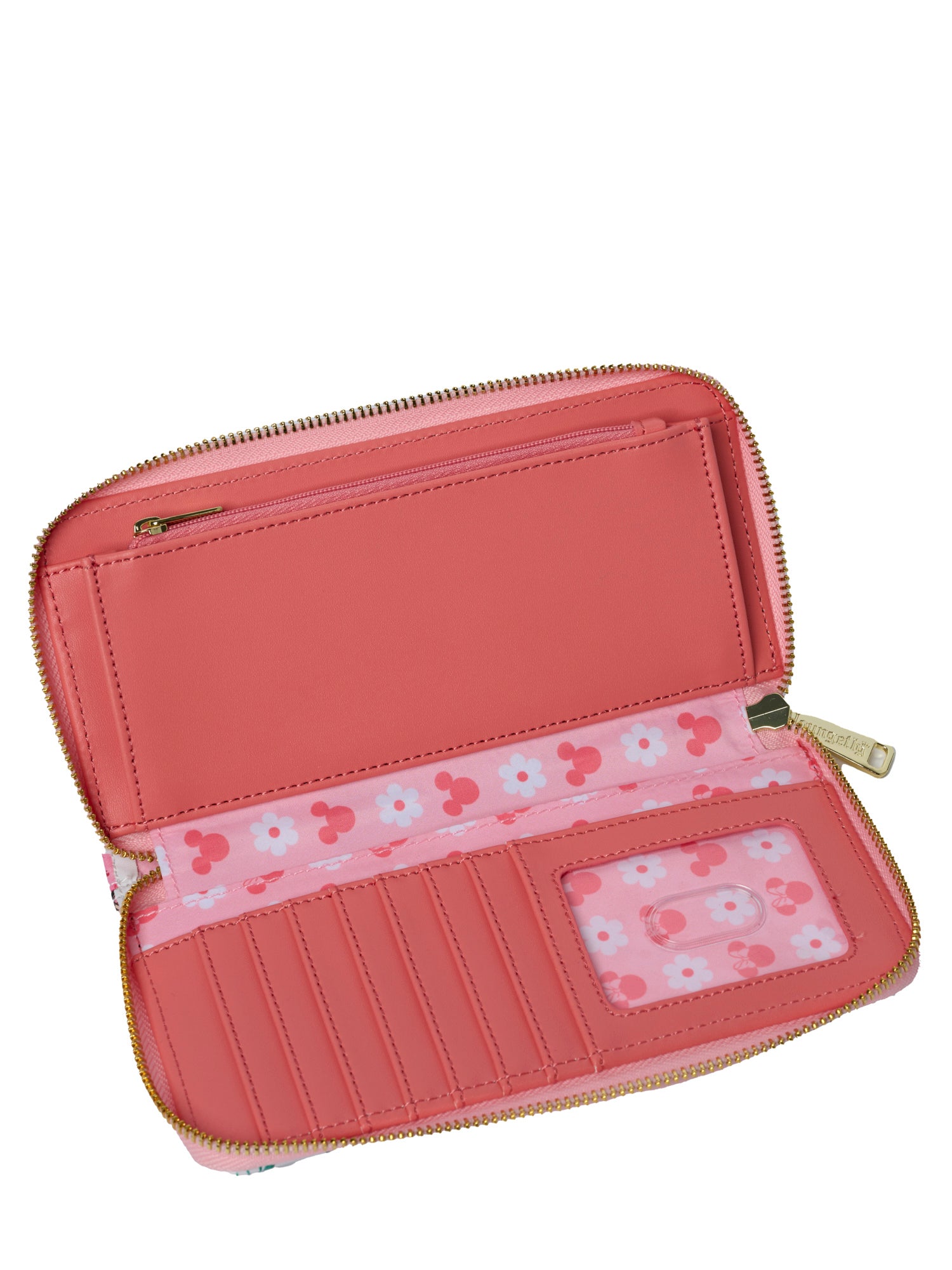 Loungefly x Disney Women's Mickey & Minnie Mouse Floral Zip Around Wallet