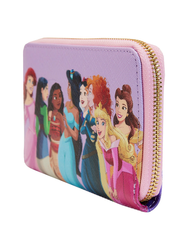 Loungefly x Disney Women's Zip Around Wallet Princesses Ariel Mulan Cinderella
