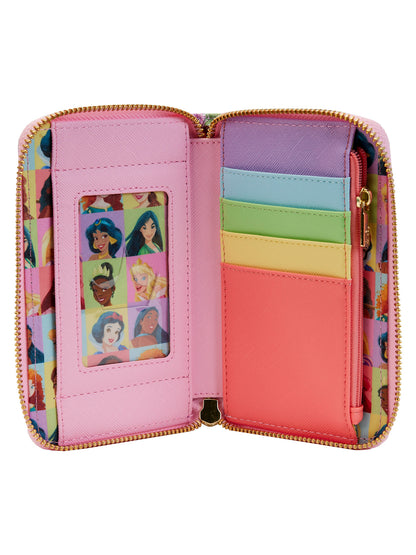 Loungefly x Disney Women's Zip Around Wallet Princesses Ariel Mulan Cinderella