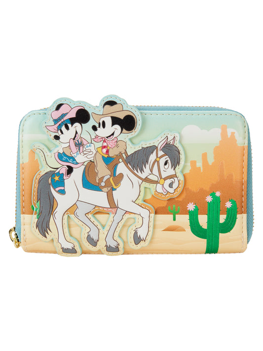 Loungefly x Disney Western Mickey & Minnie Mouse Zip Around Wallet