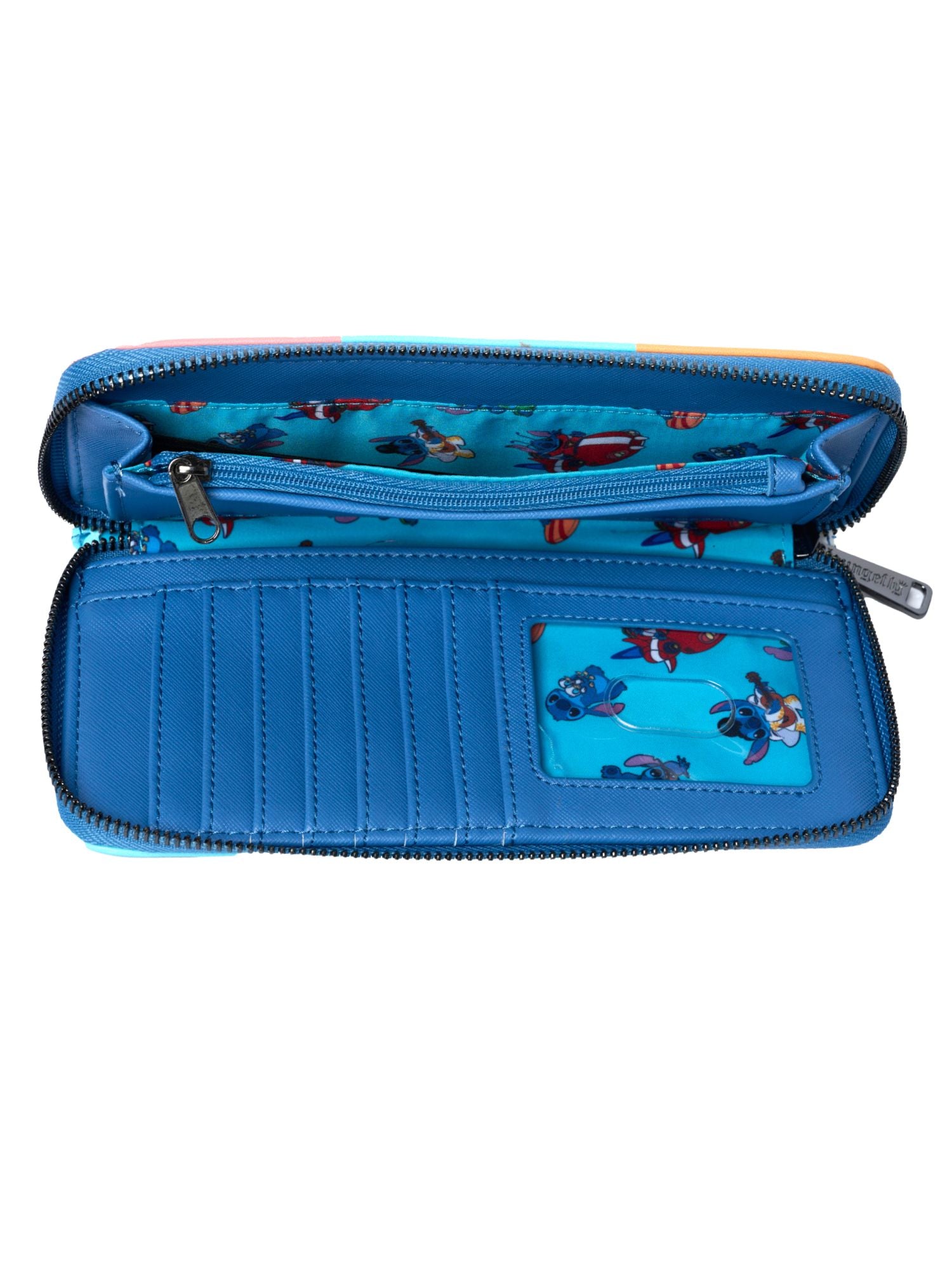Loungefly x Disney Stitch Color Block Zip Around Wallet
