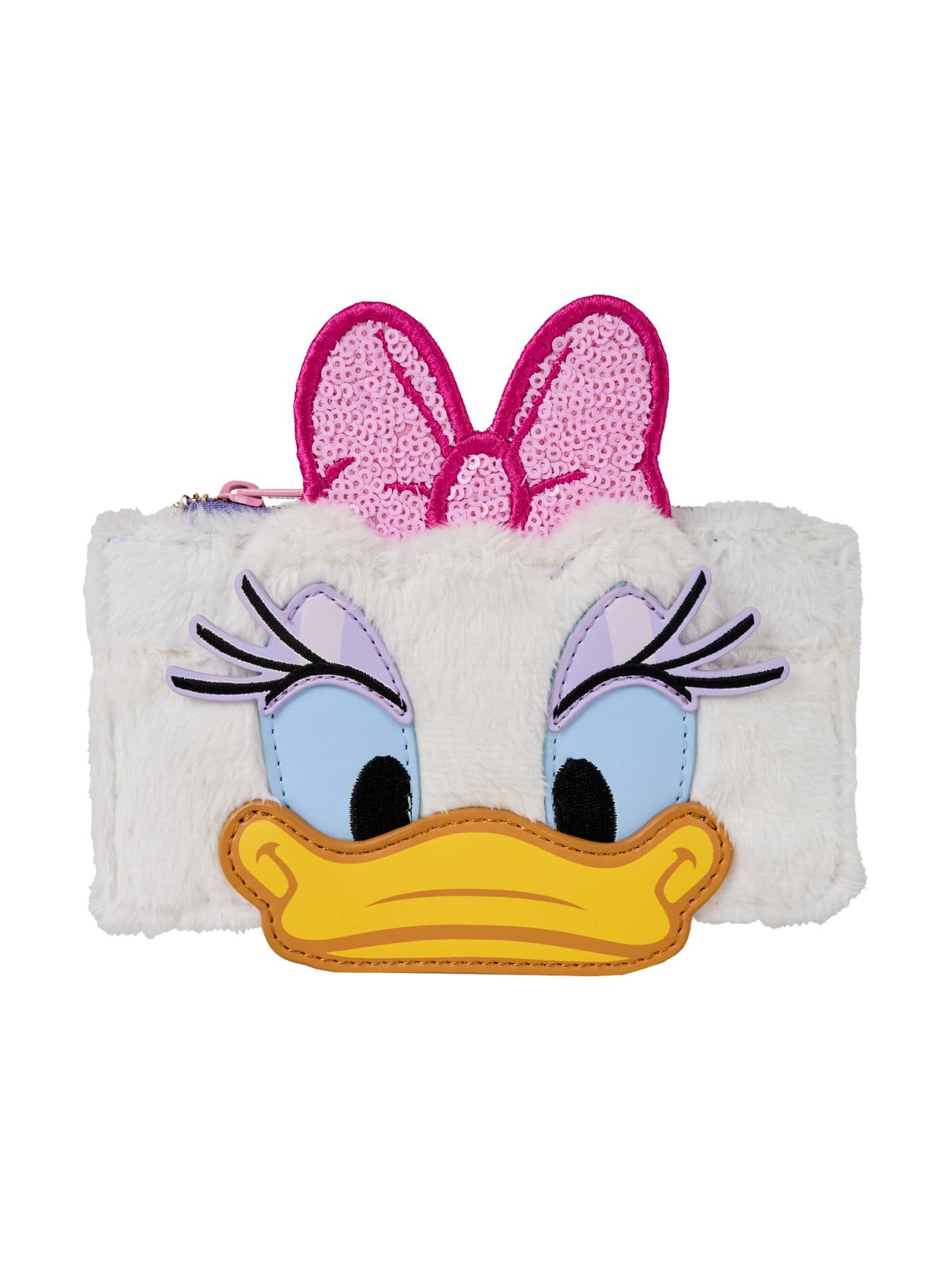 Loungefly x Daisy Duck 85th Anniversary Sequin Plush Card Holder Cosplay Large