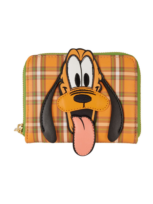 Loungefly x Disney Pluto 95th Anniversary Plaid Zip Around Wallet