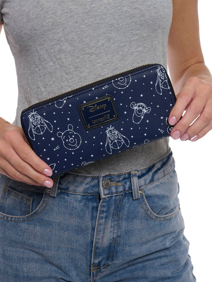 Loungefly x Disney Winnie the Pooh Constellation Zip Around Wallet Glow-in-the-Dark