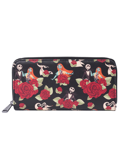 Loungefly x The Nightmare Before Christmas Jack Skellington Floral Zip Wallet