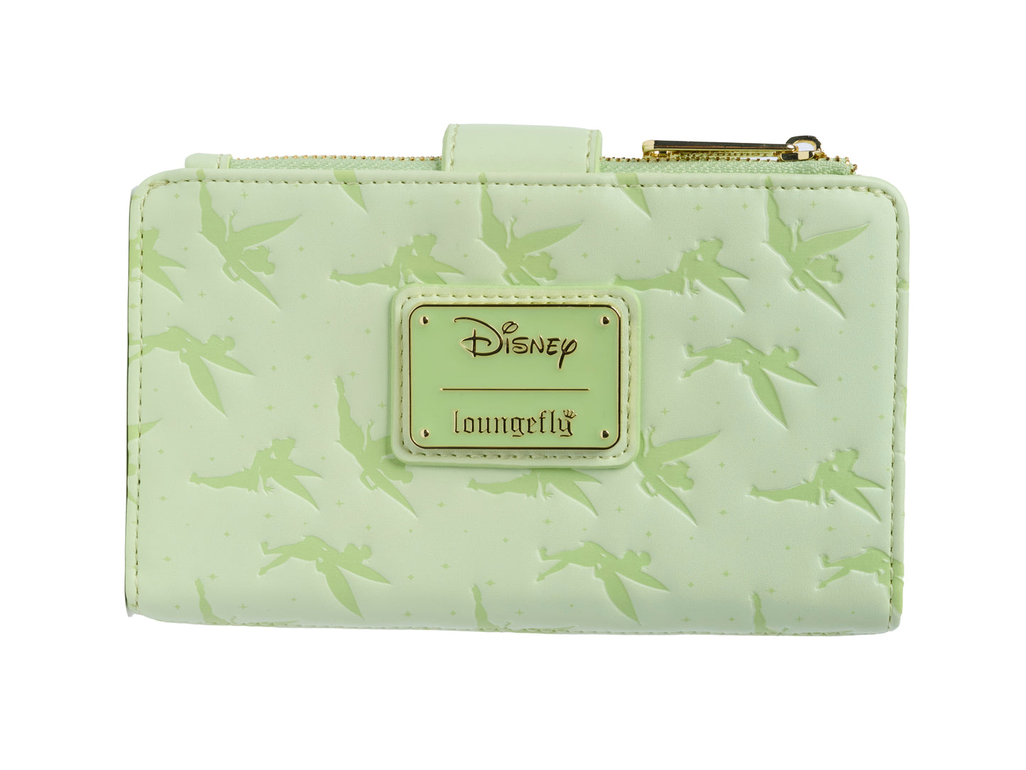 Loungefly x Disney Tinker Bell Snap Wallet Peter Pan Green Debossed