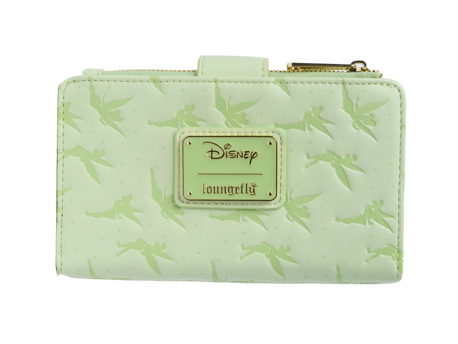 Loungefly x Disney Tinker Bell Snap Wallet Peter Pan Green Debossed