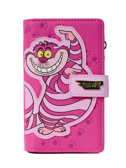 Loungefly x Disney Cheshire Cat Snap Wallet Alice in Wonderland Pink