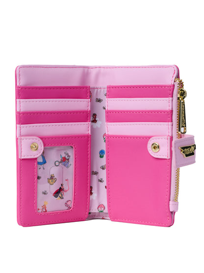 Loungefly x Disney Cheshire Cat Snap Wallet Alice in Wonderland Pink