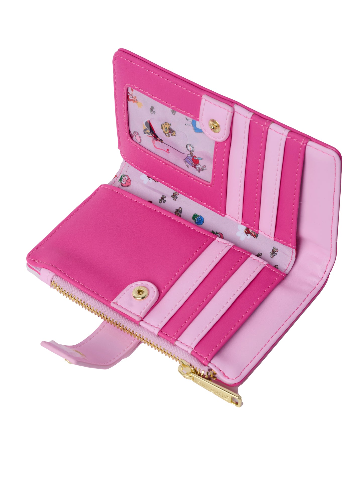 Loungefly x Disney Cheshire Cat Snap Wallet Alice in Wonderland Pink