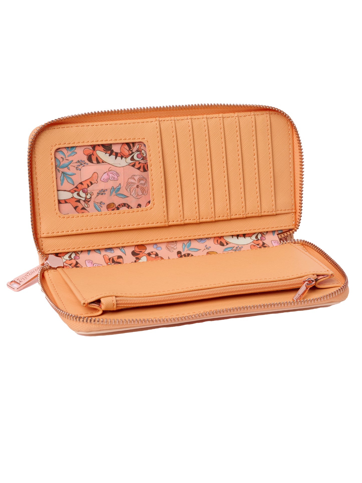 Loungefly x Disney Tigger Floral Zip Around Wallet Winnie the Pooh Peach