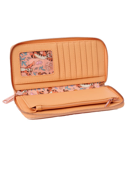 Loungefly x Disney Tigger Floral Zip Around Wallet Winnie the Pooh Peach