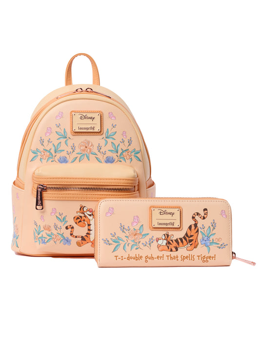 Loungefly x Disney Winnie The Pooh Tigger Floral Backpack & Wallet Set