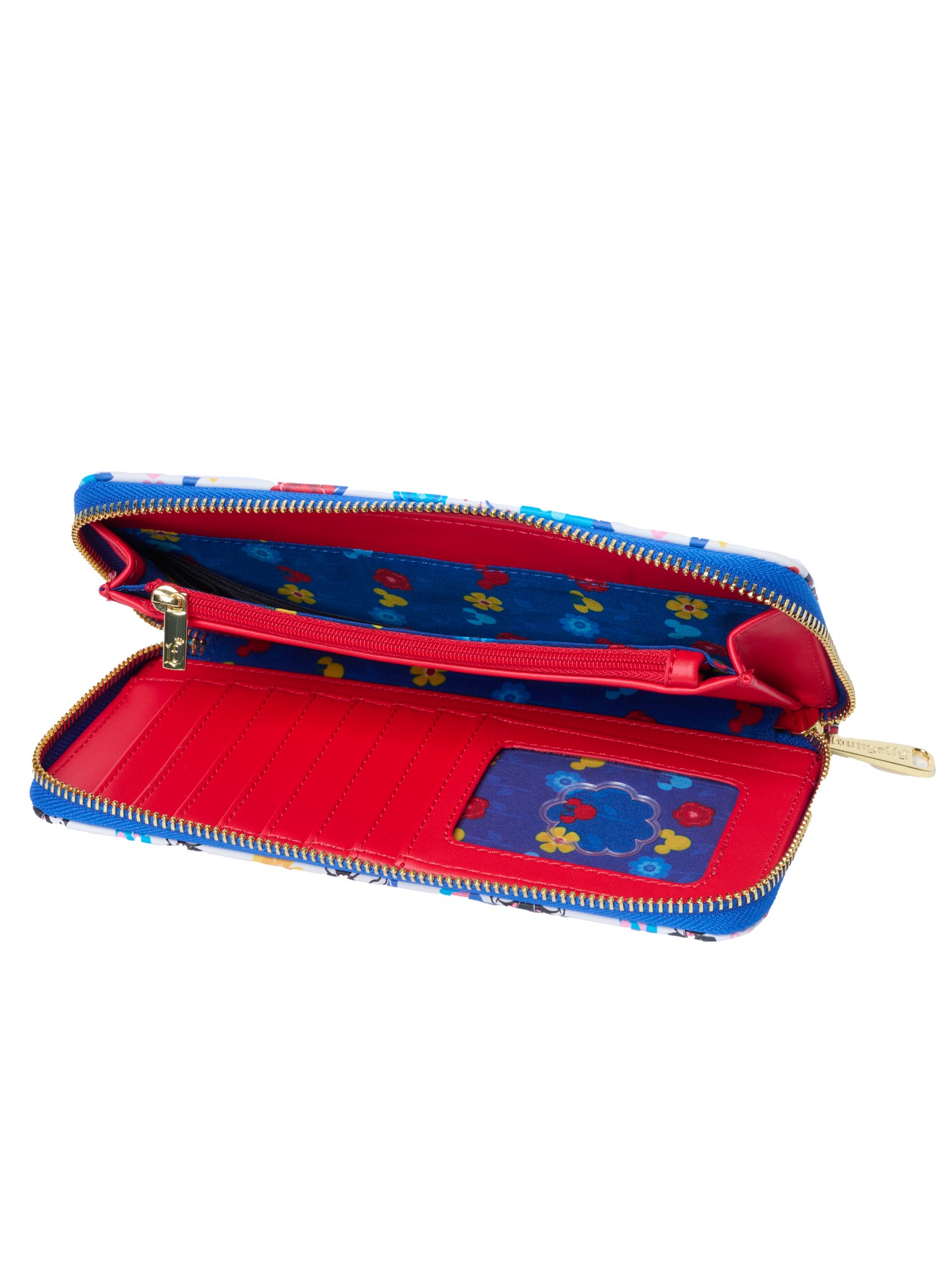 Loungefly x Disney Mickey and Minnie Mouse Springtime Zip Around Wallet