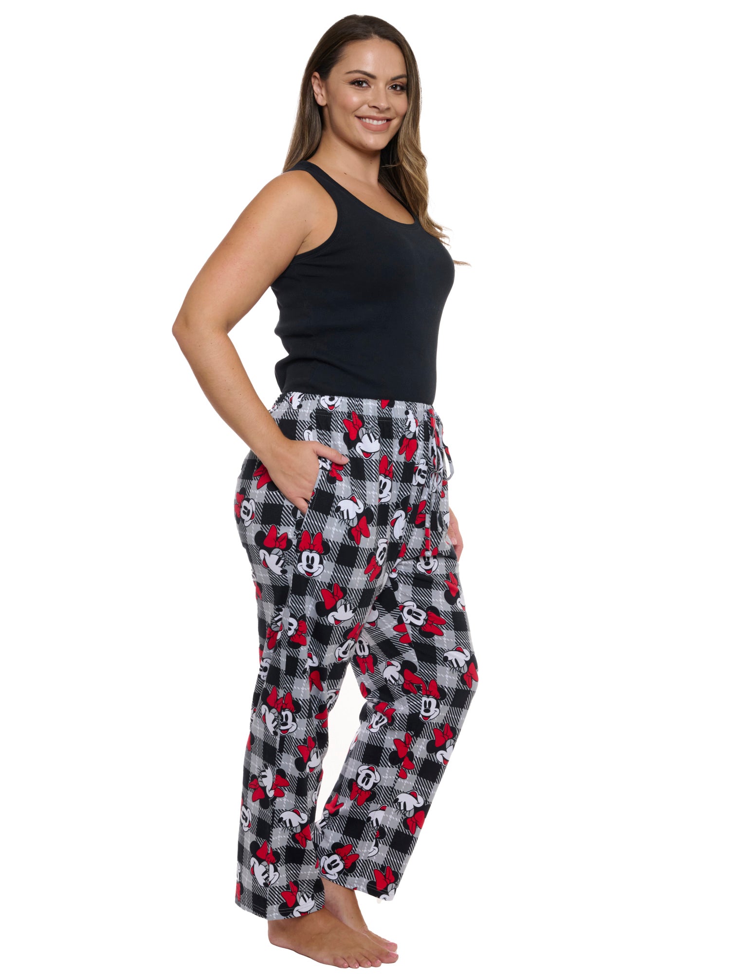 Women's Plus Minnie Mouse T-Shirt & Pants Pajama Set Sleepwear 2-Pieces